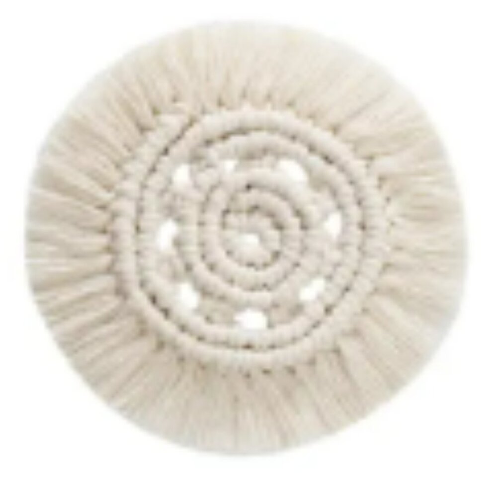 2 Cotton Macrame Coasters